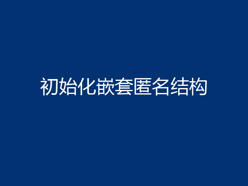 初始化嵌套匿名结构