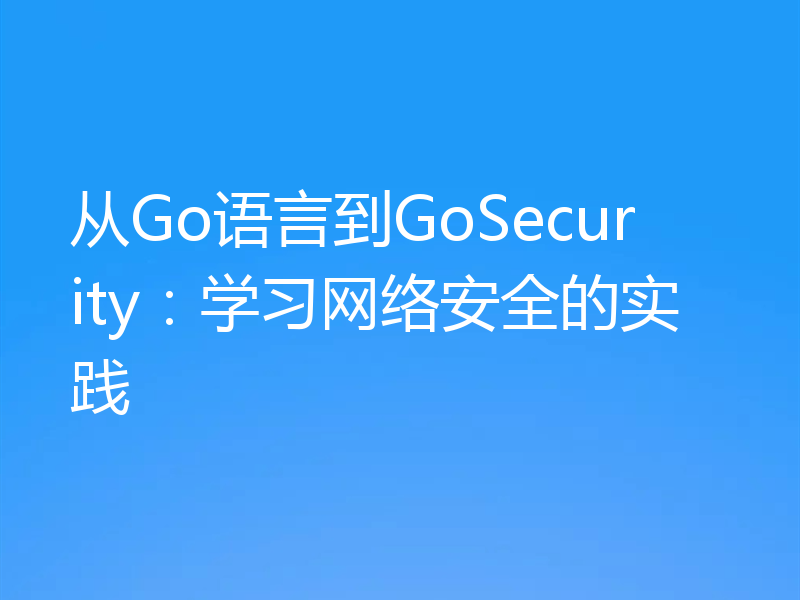 从Go语言到GoSecurity:学习网络安全的实践