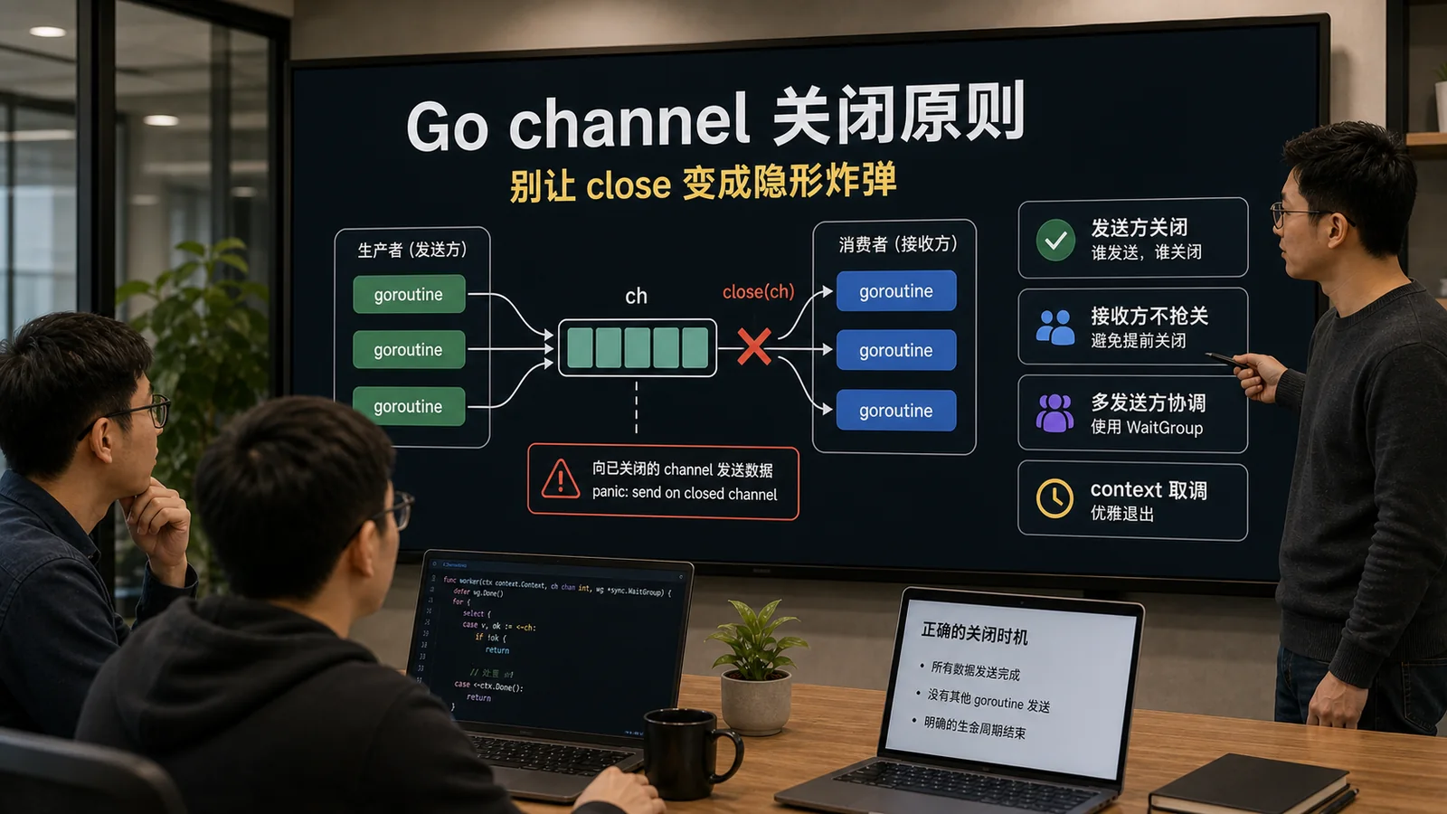Go channel 关闭原则：别让 close 变成并发代码里的隐形炸弹