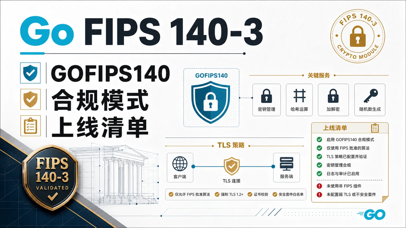 Go FIPS 140-3 实战：别把合规开关当成一行环境变量