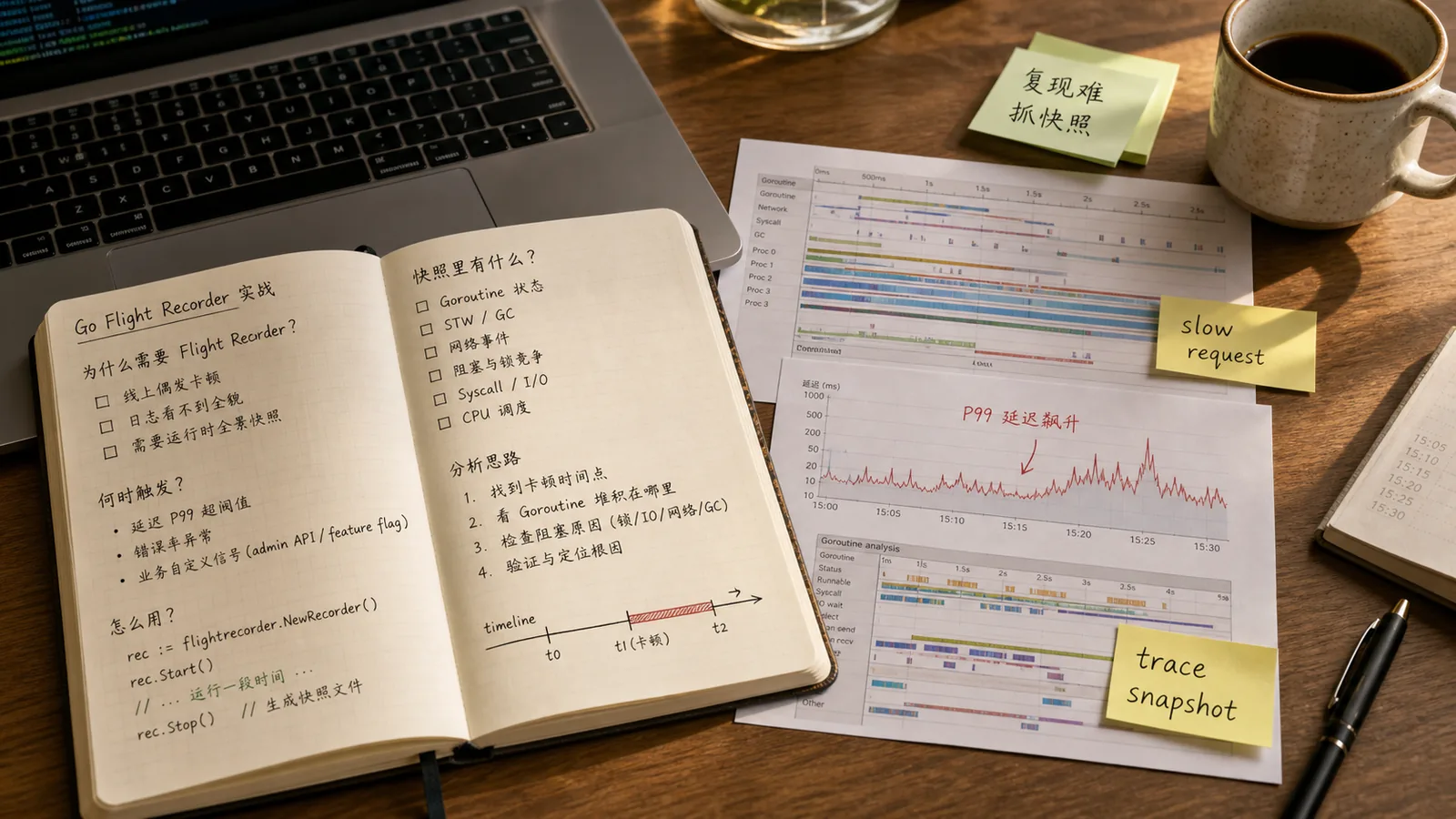 Go Flight Recorder 实战：线上偶发卡顿，别再只靠日志碰运气