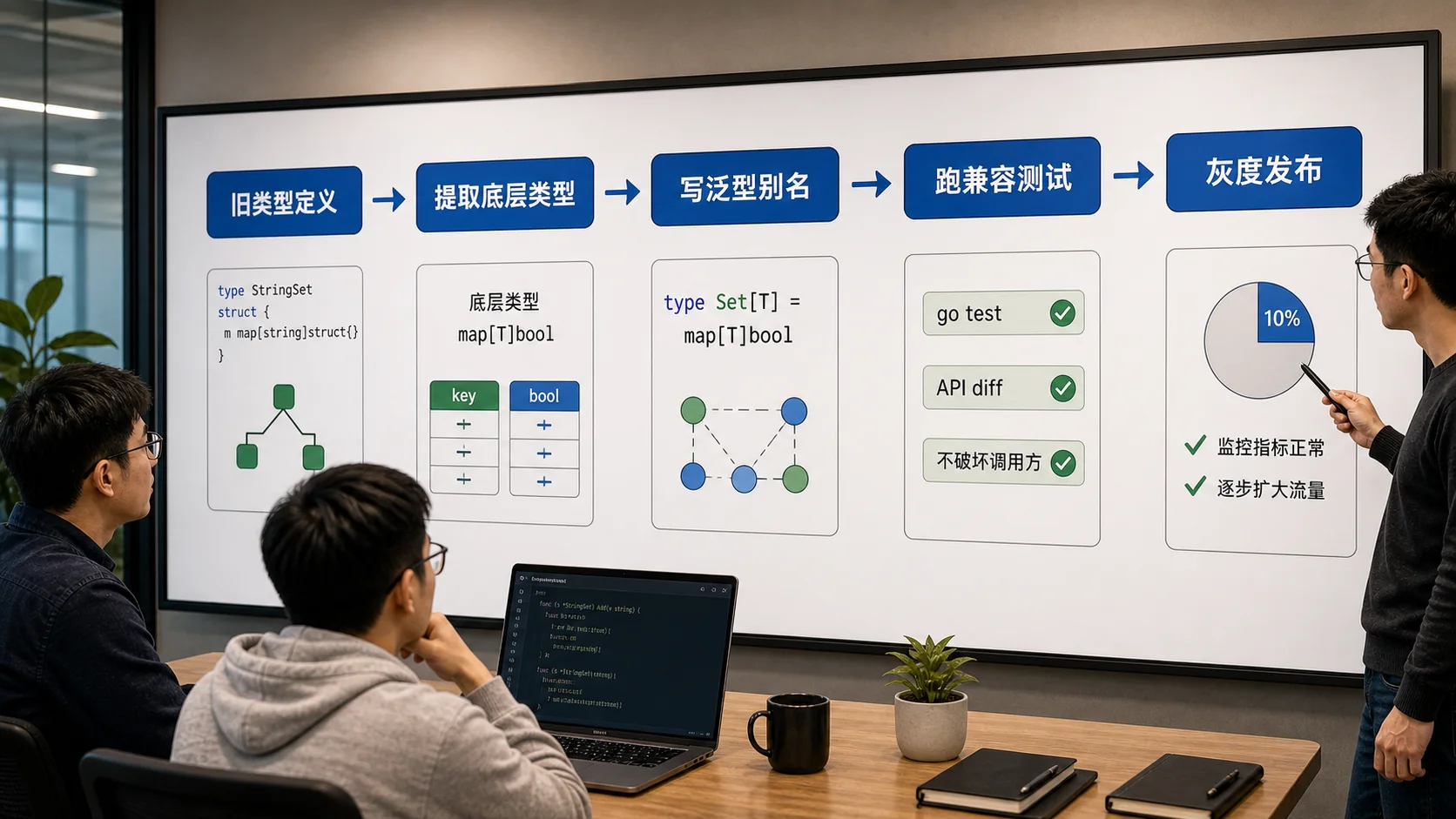 Go 泛型类型别名迁移流程图