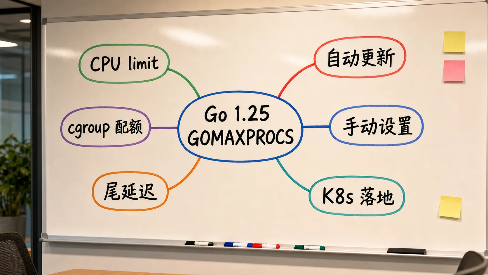 Go 1.25 容器感知 GOMAXPROCS 思维导图