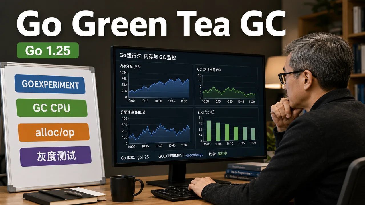 Go 1.25 Green Tea GC 实战：别急着全量开启，先把 GC 成本测明白