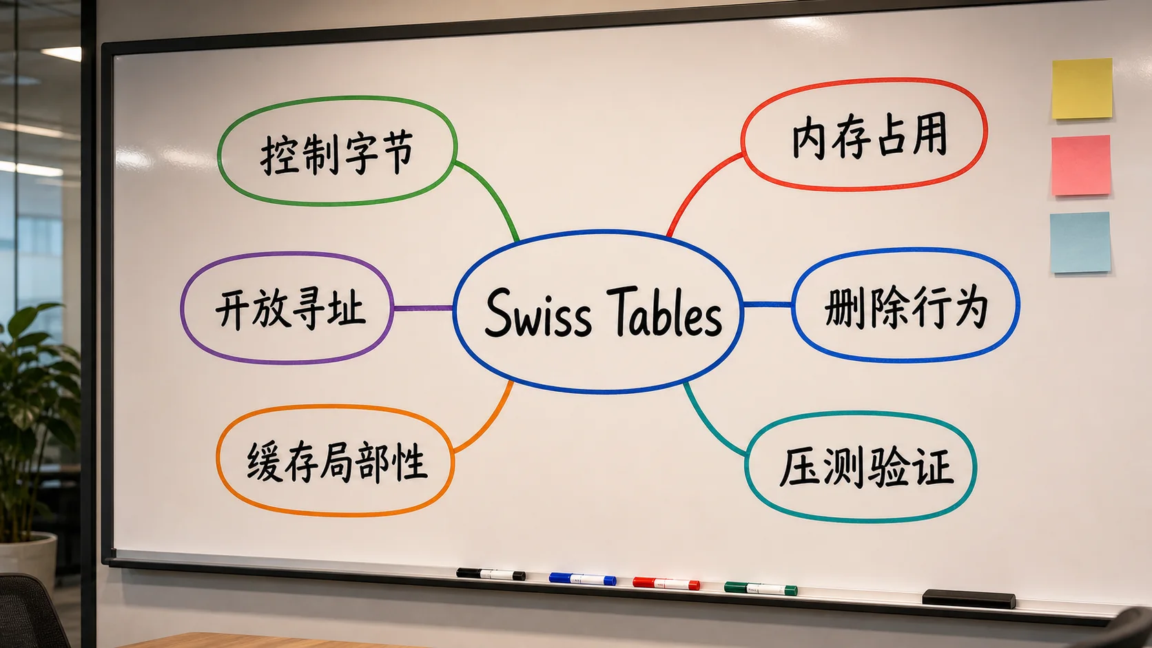 Go map Swiss Tables 思维导图