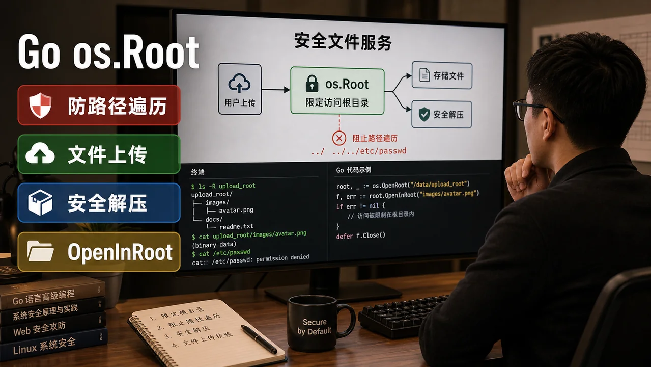 Go os.Root 实战：文件上传和解压，别再让 ../ 偷偷逃出目录