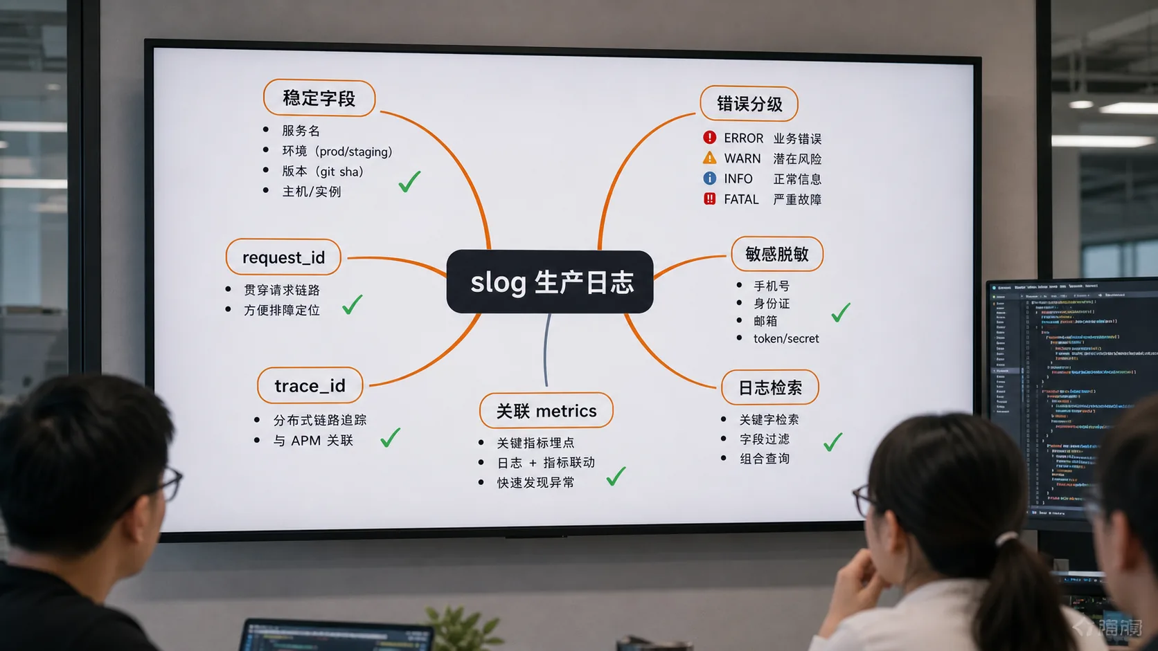 Go slog 生产结构化日志思维导图