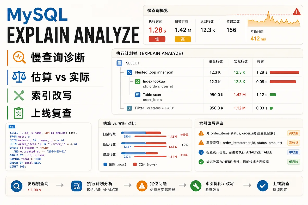 MySQL EXPLAIN ANALYZE 实战：慢查询别只盯着 possible_keys