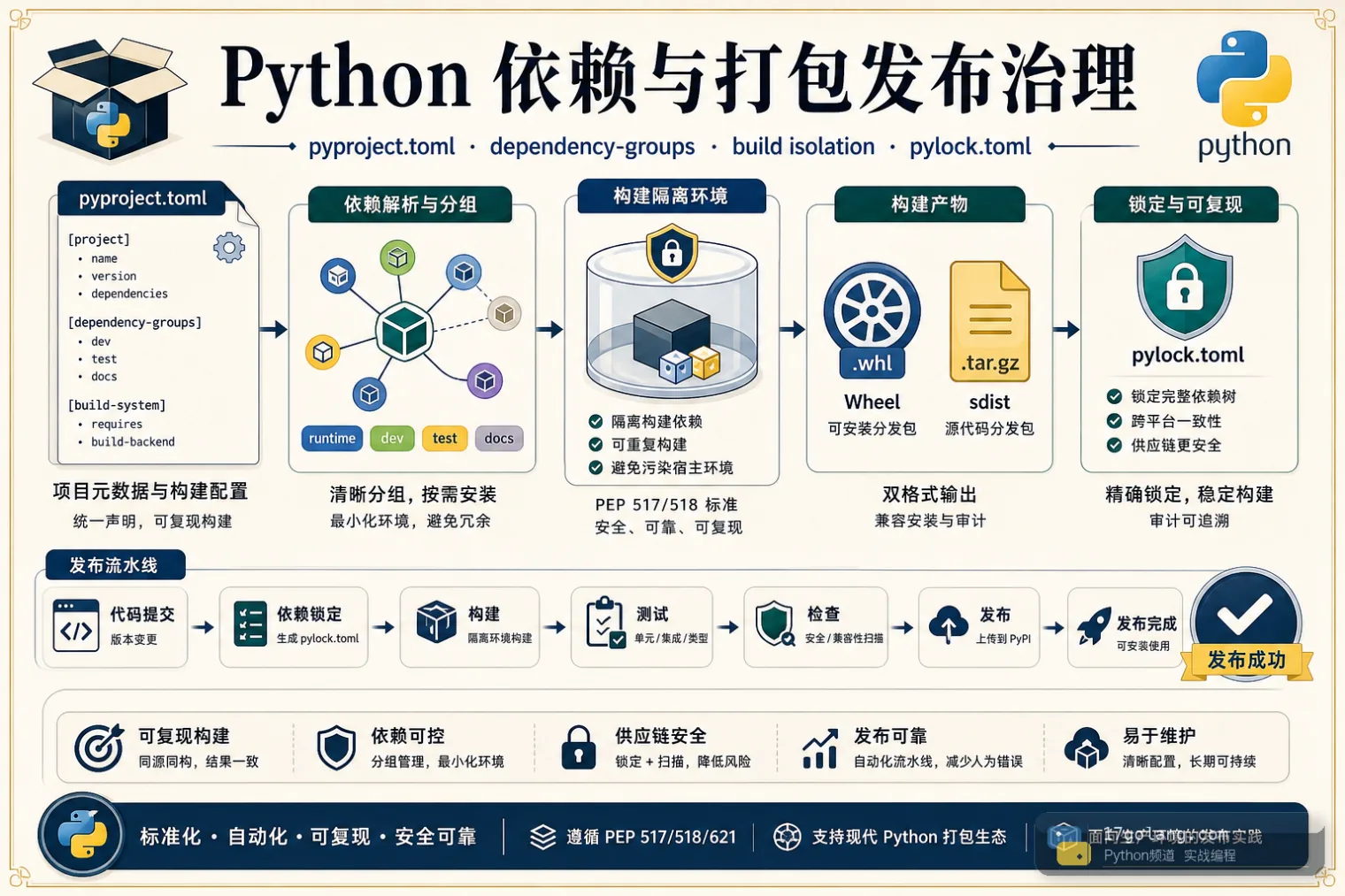 Python 打包发布实战：别把运行依赖和开发依赖混在一起