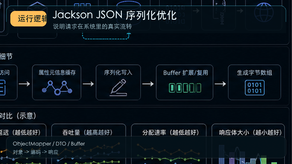 Jackson JSON 序列化优化:ObjectMapper 复用与字段裁剪 运行逻辑图